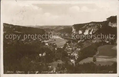 Rathen Saechsische Schweiz Basteigebiet Elbpartie Kat. Rathen Sachsen