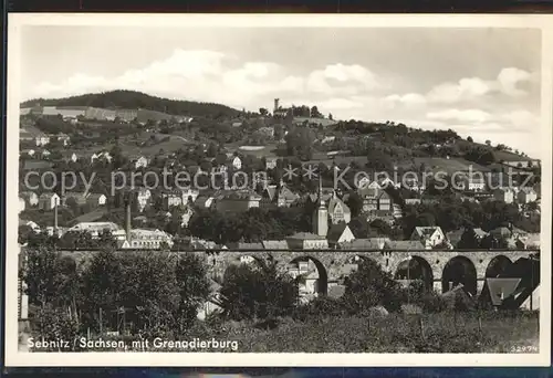 Sebnitz mit Grenadierburg und Viadukt Kat. Sebnitz