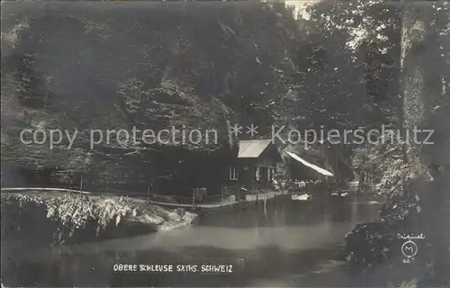 Hinterhermsdorf Bootstation an der Oberen Schleuse Kat. Sebnitz