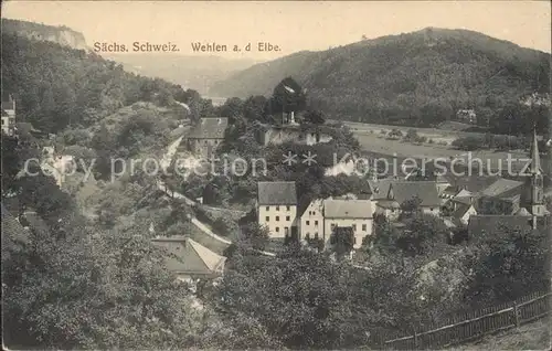 Wehlen Sachsen Panorama Kat. Wehlen