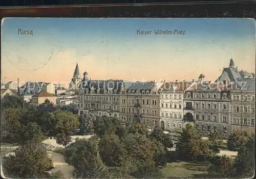 Riesa Sachsen Kaiser Wilhelm Platz Kat. Riesa