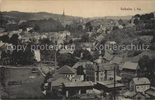 Sebnitz Blick ueber die Stadt Kat. Sebnitz