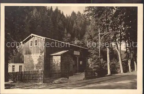 Kirnitzschtal Schueler und Jugendherberge Kupfertiefdruck Kat. Kirnitzschtal