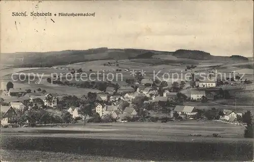 Hinterhermsdorf Panorama Kat. Sebnitz