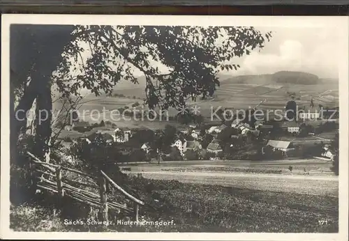 Hinterhermsdorf Panorama Kat. Sebnitz