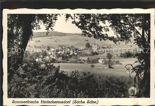 Hinterhermsdorf Panorama Sommerfrische Kat. Sebnitz