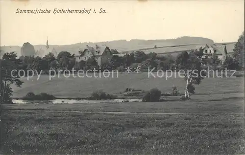 Hinterhermsdorf Panorama Sommerfrische Kat. Sebnitz