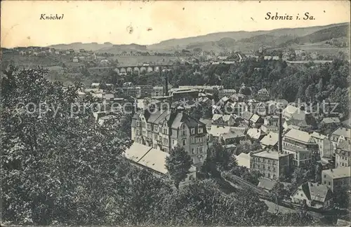 Sebnitz Stadtbild mit Knoechel Kat. Sebnitz