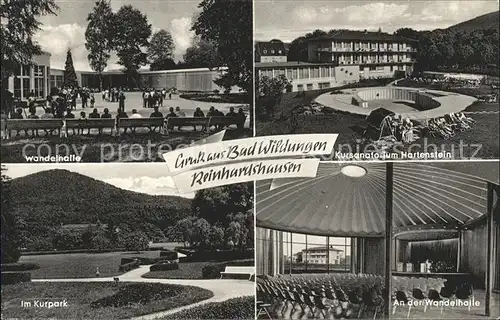 Reinhardshausen Wandelhalle Kursanatorium Hartenstein Kurpark  Kat. Bad Wildungen