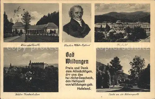 Bad Wildungen Wandelhalle Kurhotel Schloss Friedrichstein  Kat. Bad Wildungen