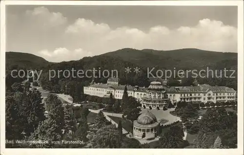 Bad Wildungen Blick vom Hotel Fuerstenhof Kat. Bad Wildungen