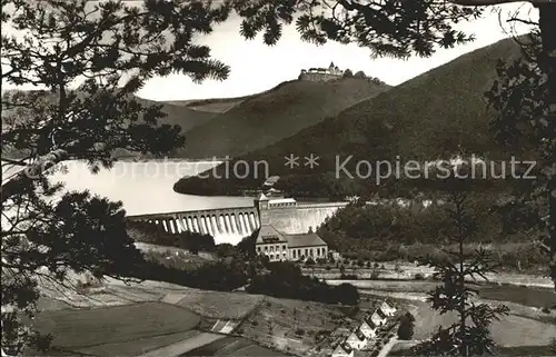 Edersee Sperrmauer Edertalsperre Schloss Waldeck Kat. Edertal