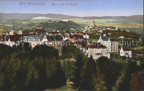 Bad Wildungen Panorama Blick vom Waldhaus Kat. Bad Wildungen