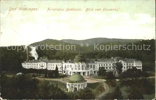 Bad Wildungen Fuerstliches Badehotel Blick vom Hotel Fuerstenhof Kat. Bad Wildungen