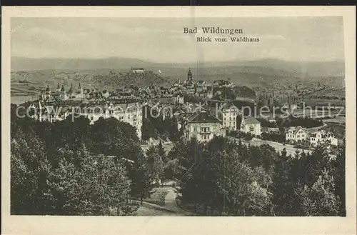 Bad Wildungen Panorama Blick vom Waldhaus Kat. Bad Wildungen