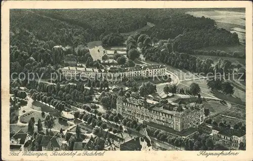 Bad Wildungen Fuerstenhof und Badehotel Fliegeraufnahme Kat. Bad Wildungen