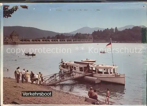 Edersee Schiffsanleger Verkehrsboot Edertalsperre Kat. Edertal