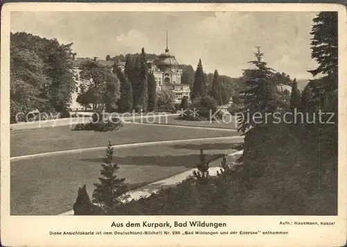 Bad Wildungen Kurpark Deutschland Bildheft Postkarte Kat. Bad Wildungen