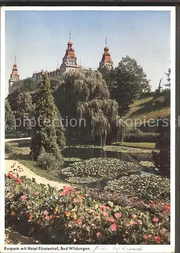 Bad Wildungen Kurpark mit Hotel Fuerstenhof Kat. Bad Wildungen