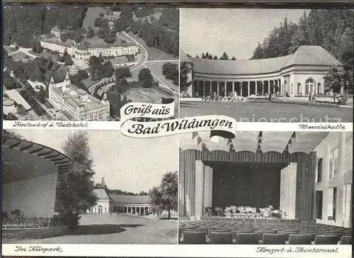 Bad Wildungen Hotel Fuerstenhof Badehotel Wandelhalle Konzertsaal Theatersaal Kurpark Kat. Bad Wildungen