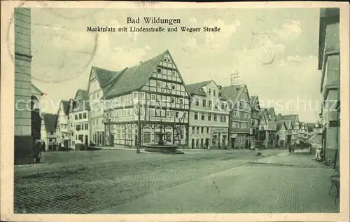 Bad Wildungen Marktplatz Lindenstrasse Wegaer Strasse Kat. Bad Wildungen