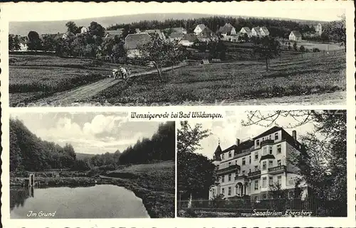 Wenzigerode Sanatorium Ebersberg Im Grund Gesamtansicht Kat. Bad Zwesten