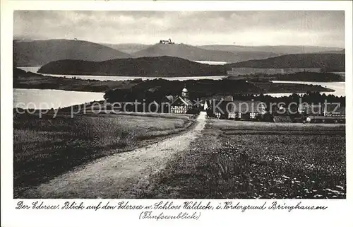 Edersee Der Edersee mit Fuenfseenblick Kat. Edertal