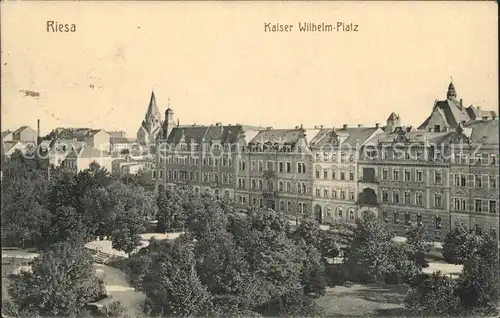 Riesa Sachsen Kaiser Wilhelm Platz Kat. Riesa