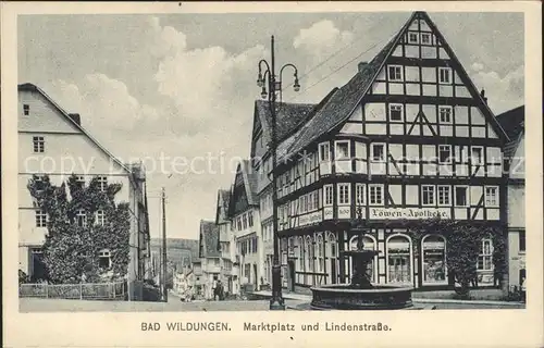 Bad Wildungen Marktplatz und Lindenstrasse Kat. Bad Wildungen