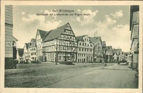 Bad Wildungen Marktplatz mit Lindenstrasse  Kat. Bad Wildungen