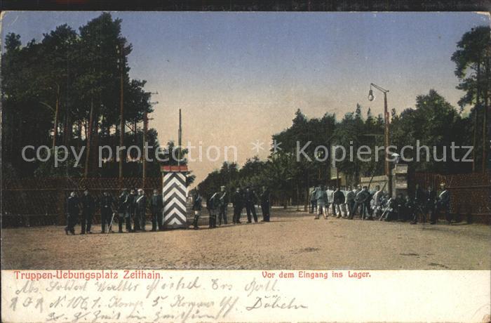 Zeithain Truppen uebungsplatz Eingang Lager Kat. Zeithain Nr. dp10802 - oldthing Ansichtskarten ...