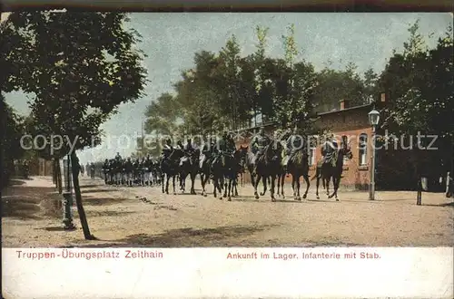 Zeithain Truppen  uebungsplatz Ankunft Lager Infanterie mit Stab Kat. Zeithain