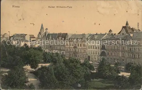 Riesa Sachsen Kaiser Wilhelm  Platz Kat. Riesa