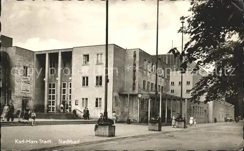 Karl Marx Stadt Stadtbad Kat. Chemnitz