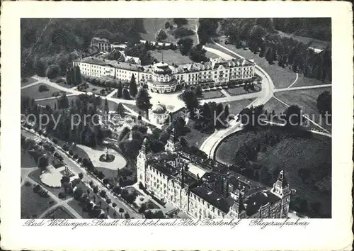 Bad Wildungen Fliegeraufnahme Badehotel und Hotel Fuerstenhof Kat. Bad Wildungen