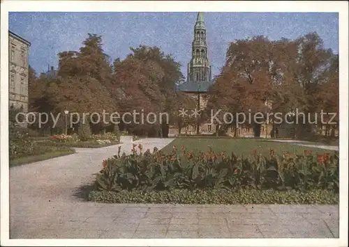 Zwickau Sachsen Stadtpark mit Kirche Kat. Zwickau