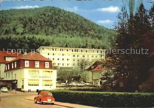 Reinhardshausen Sanatorium Reinhardsquelle und Cafe Huberturs Kat. Bad Wildungen