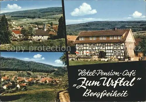 Bergfreiheit Hotel Pension Cafe Zum Urftal Kat. Bad Wildungen