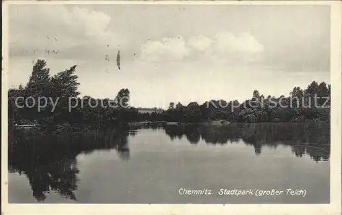 Chemnitz Stadtpark Teich Kat. Chemnitz