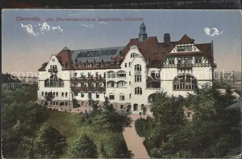 Chemnitz Zimmermannsches Sanatorium  Kat. Chemnitz