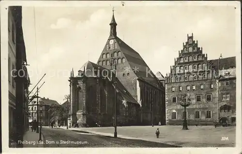 Freiberg Sachsen Dom mit Stadtmuseum Kat. Freiberg