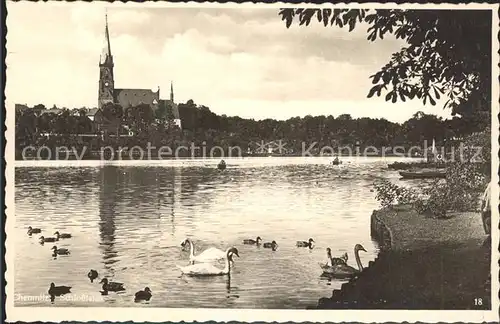 Chemnitz Schlossteich Kirche Kat. Chemnitz