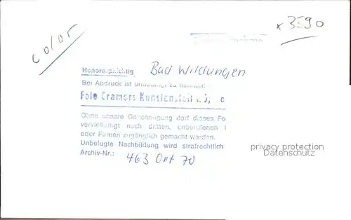Bad Wildungen Kurpark Kat. Bad Wildungen