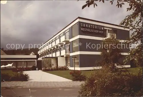 Reinhardshausen Sanatorium Westfaelischer Hof Kat. Bad Wildungen