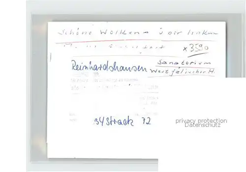 Reinhardshausen Sanatorium Westfaelischer Hof Kat. Bad Wildungen
