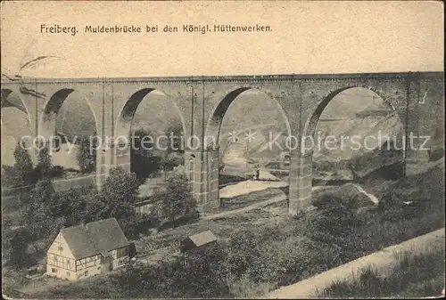 Freiberg Sachsen Muldenbruecke Kgl Huettenwerke Kat. Freiberg