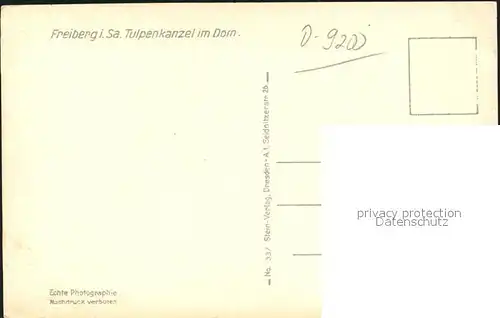 Freiberg Sachsen Tulpenkanzel im Dom Kat. Freiberg