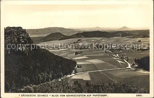 Papstdorf Blick vom Gohrischstein Kat. Gohrisch