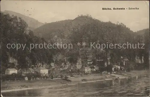 Schmilka Teilansicht / Bad Schandau /Saechsische Schweiz-Osterzgebirge LKR