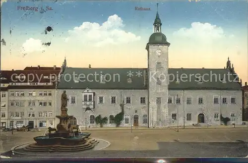 Freiberg Sachsen Rathaus Denkmal Otto des Reichen Kat. Freiberg